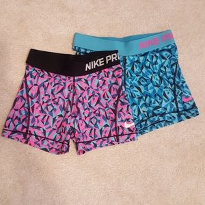 Girls Nike dri-fit compression shorts